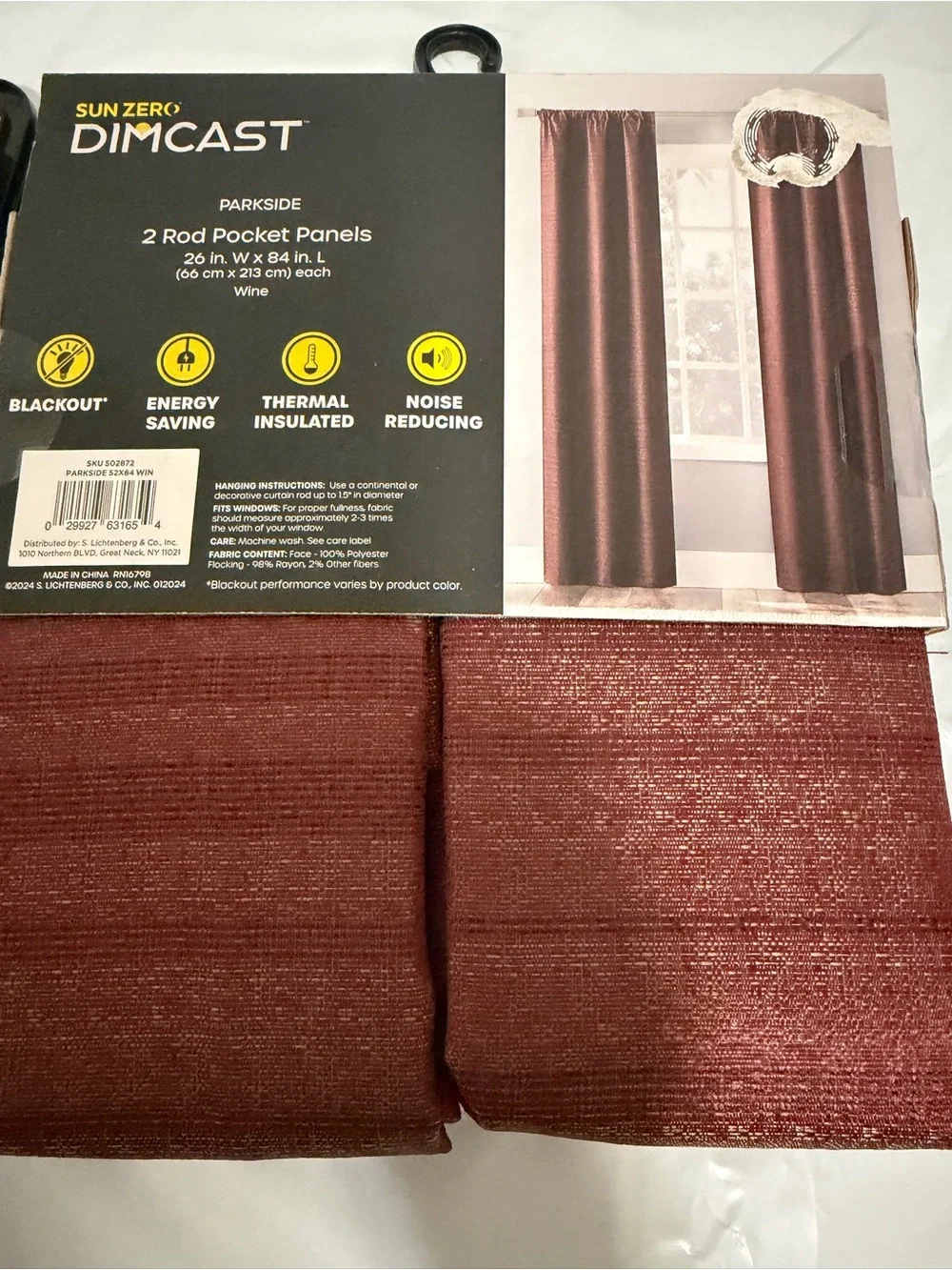 Dimcast Burgundy Blackout Curtain Panels (2-Pack)